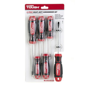 NEW Hyper Tough 6-Piece Screwdriver Set Red Black One Size